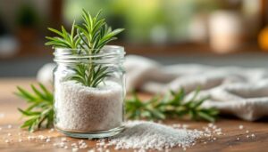 Rozemarijn en zout in een glas: het natuurlijke alternatief voor luchtverfrisser dat écht werkt